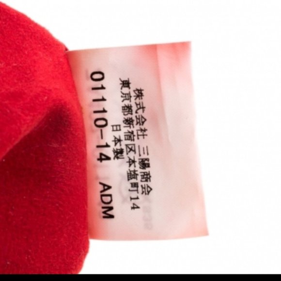 Burberry red leather trim dots barrel Boston bag - Picture 6 of 9